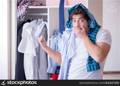 Man helpless with dirty clothing after separating from wife