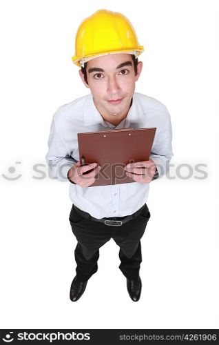 Man holding a clipboard