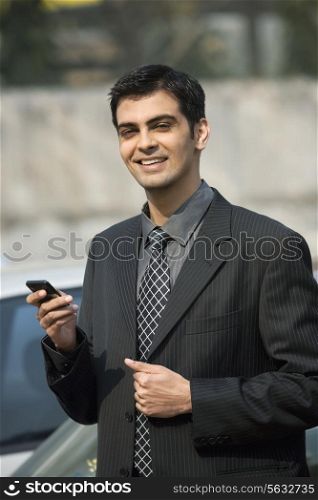 Man holding a mobile phone
