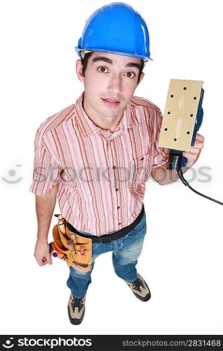 Man holding an electric tool
