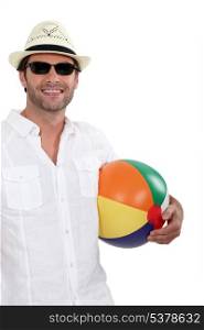 Man holding beach ball