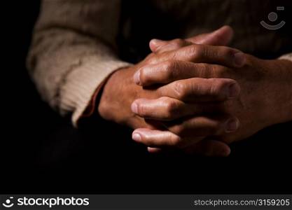 Man holding hands