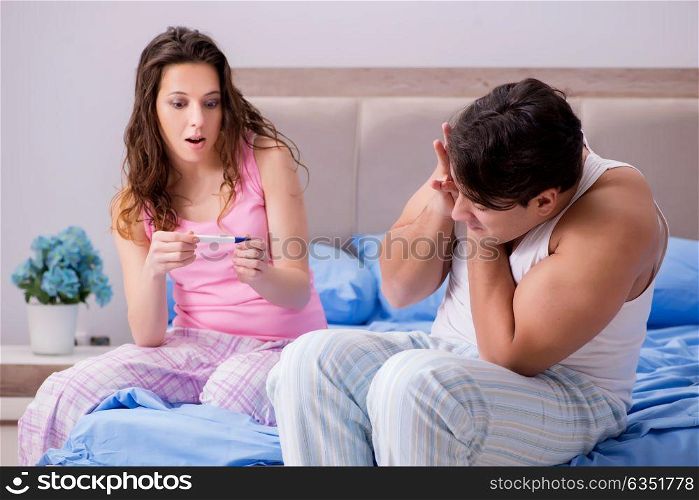 Man husband upset about pregnancy test results