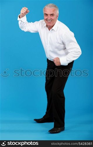 man in a suit dancing
