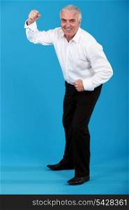 man in a suit dancing