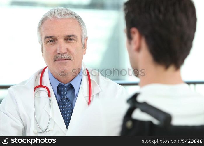 Man in appointment with doctor