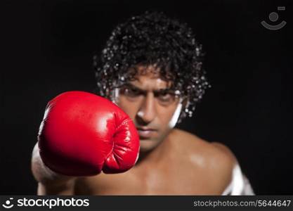 Man in boxing stance