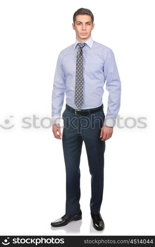 Man in fashion look isolated on white