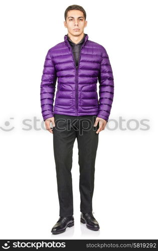 Man in fashion look isolated on white