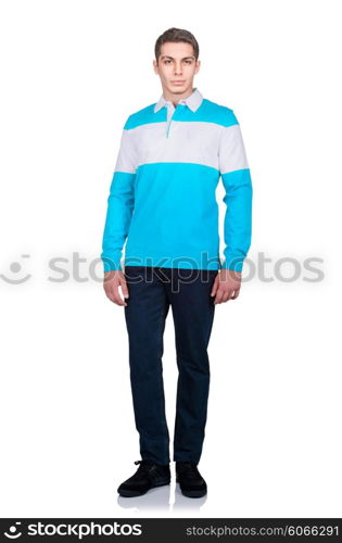 Man in fashion look isolated on white