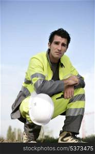Man in high visibility clothing