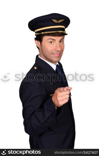 man in pilot costume