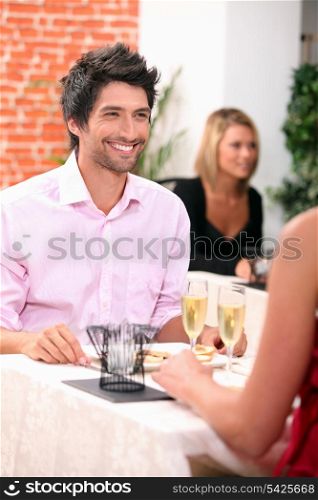 Man in restaurant