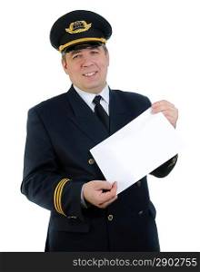 Man in uniforn of pilot
