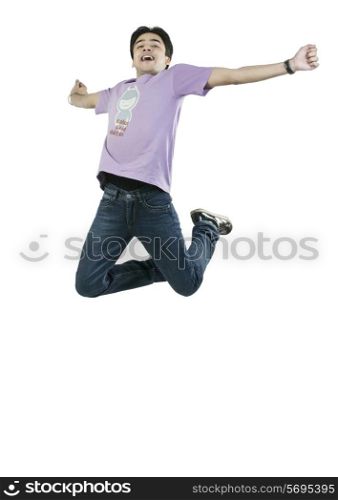 Man jumping in the air