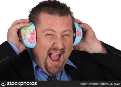 Man listening to the world