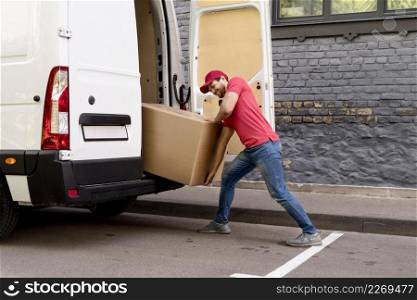 man loading packages