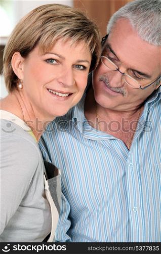Man looking affectionately at wife