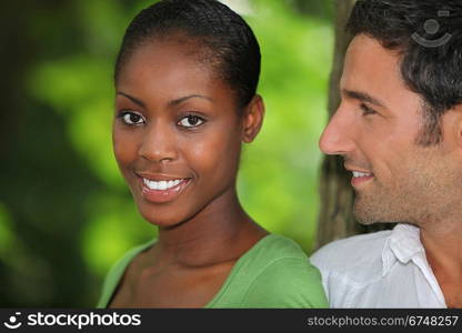 Man looking at his beautiful girlfriend