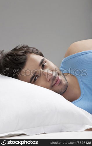 Man lying in bed