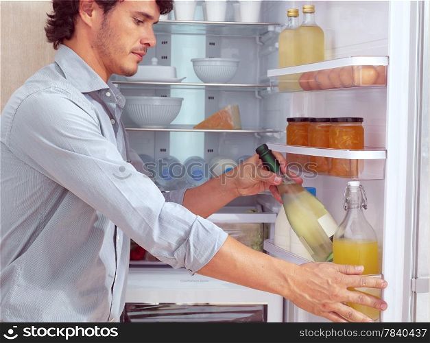 Man near Refrigerator