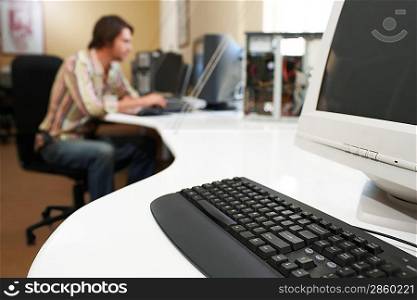 Man on Computer