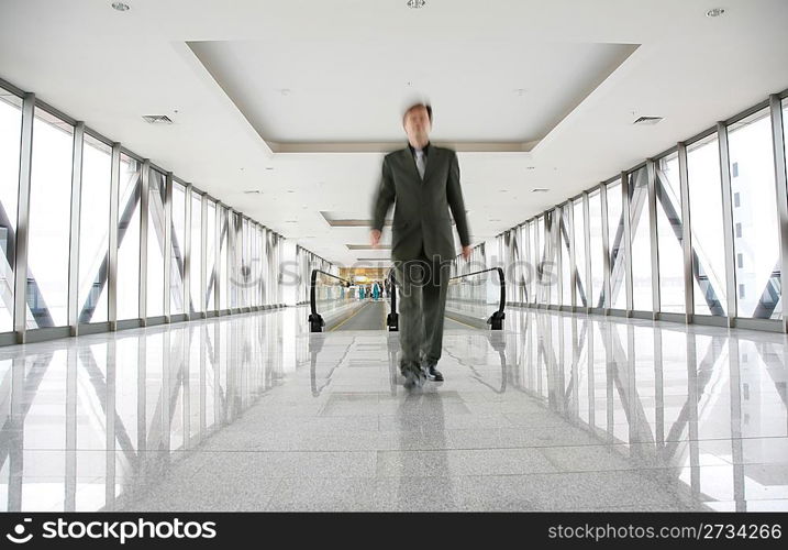 man on footbrige