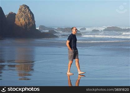 man on the beach