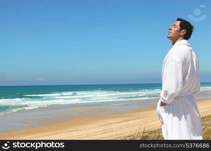 man on the beach