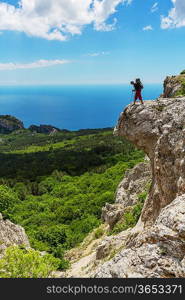 man on the cliff