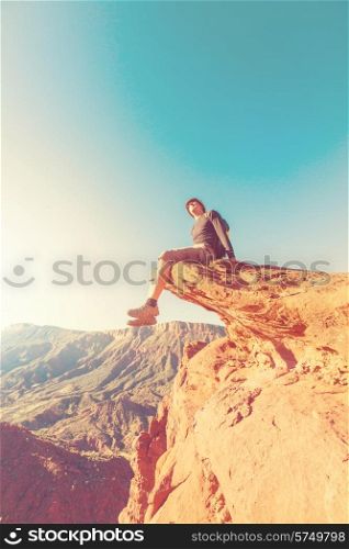 man on the cliff