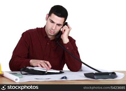 Man on the phone in office