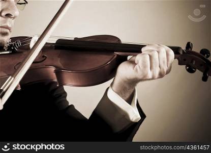 Man playing a violin