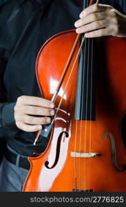 Man playing the cello