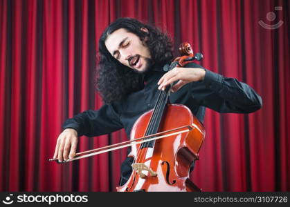 Man playing the cello