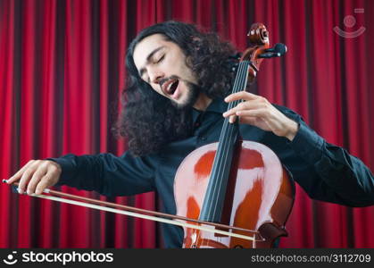 Man playing the cello