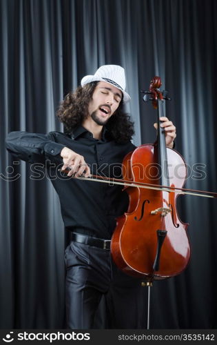 Man playing the cello