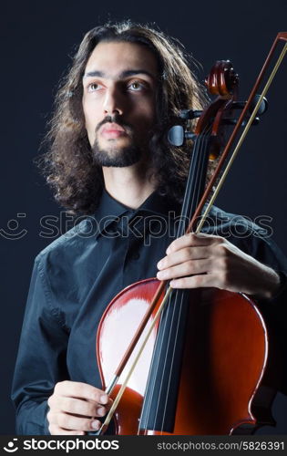 Man playing the cello