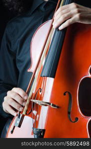 Man playing the cello