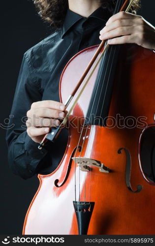 Man playing the cello