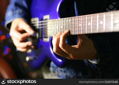 Man playing the guitar