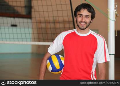 Man playing volleyball