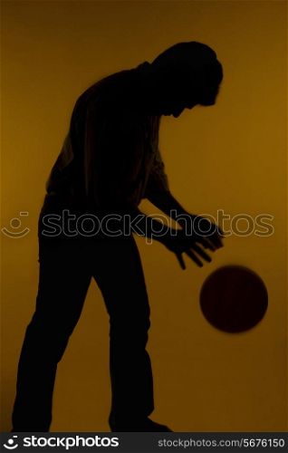 Man playing with a ball