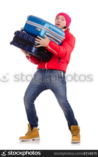 Man preparing for winter vacation