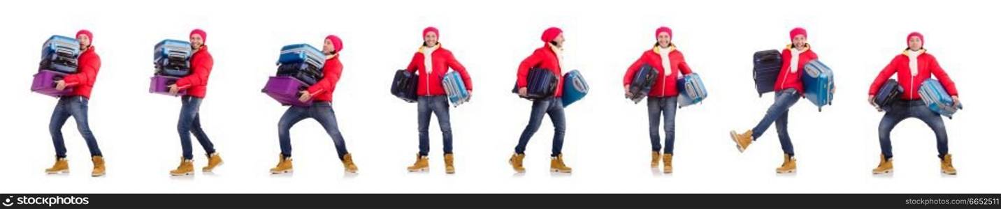 Man preparing for winter vacation. The man preparing for winter vacation