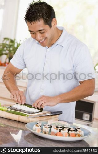 Man Preparing Sushi