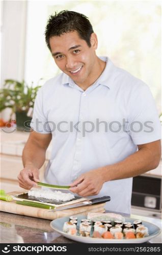 Man Preparing Sushi
