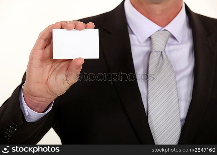 Man presenting businesscard