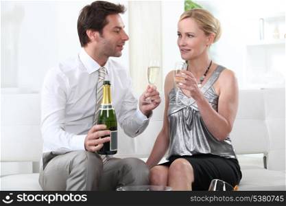 Man proposing a toast