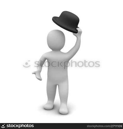 Man raising the hat